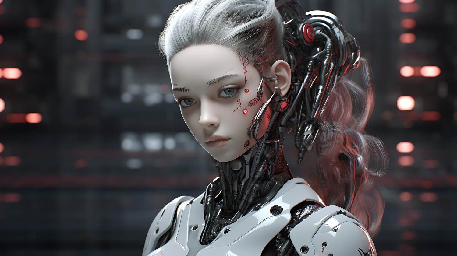 Femail athlete squinting towards the camera.